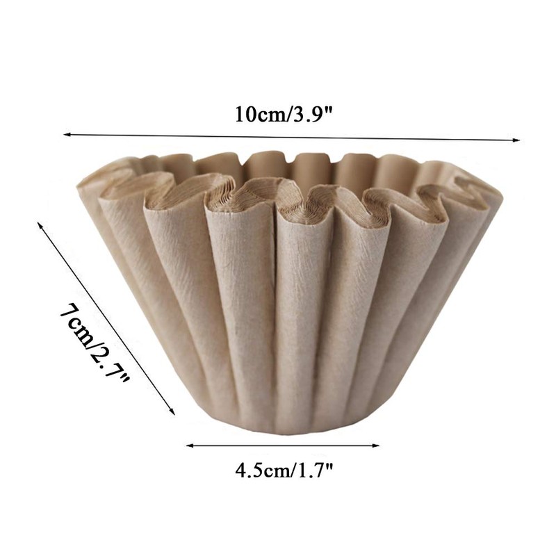 1-4 Cup Basket Coffee Filters,Natural Brown Biodegradable Basket Filters Paper