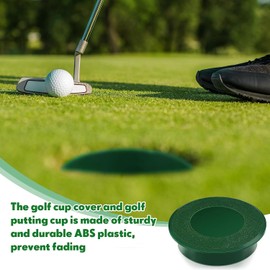 Ginobili 6 PCS Golf Cup Cover Golf Hole Putting Green Cup Green for Garden Backyard Outdoor Activities