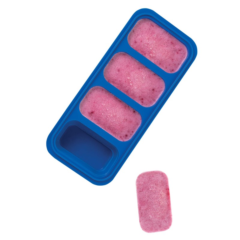 HIC Kitchen Prep-N-Freeze Portion Tray with Lid, Collapsible European-Grade Silicone,