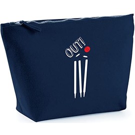 Hippowarehouse Out! Cricket Stumps printed make up cosmetic wash bag 18x19x9cm