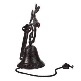 Tofficu Heavy Duty Cast Iron Door Bell Vintage Wall Mounted Design for Outdoor and Indoor Use Rustic Bird Decoration for Garden Porch Cabin and Durable and Functional