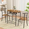 VECELO 3-Piece Dining Table Set for Kitchen Breakfast Nook, Wood