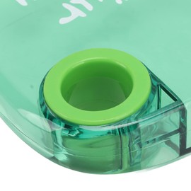 Flat Water Bottle, 420ml Slim Flat Water Bottle with Cover Portable Travel Mug Plastic Reusable Bottle for Outdoor Climbing Cycling Picnicking or School (Green)