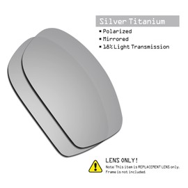 SmartVLT Men's Silver Titanium Replacement Lenses for Oakley Valve New 2014 OO9236 Sunglass