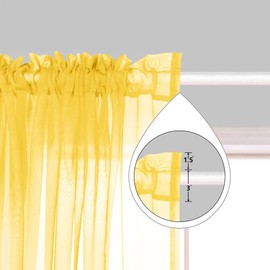 Sunflower Decor for Kitchen Lemon Yellow and Grey Window Curtain Panels for Home Decorations