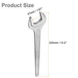 sourcing map Single Open Ended Spanner Wrench, 41mm, Thicken CR-V Steel Open End Wrench Tool for for Automotive Repair and Furniture Assembly, Grey