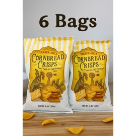 Trader Joe's Cornbread Crisps - Sweet and Salty Snack 6oz (6 Bags) Limited