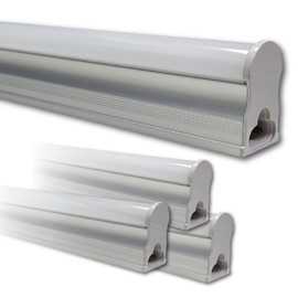 LED ATOMANT (4-Pack 4FT LED T5 Integrated Fixture 18W 2100 Lumens, 2700K/4000K/5000K Selectable, Linkable Utility Shop Light, Ceiling and Under Cabinet Light, Corded Electric