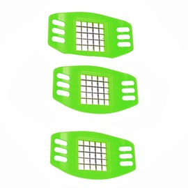 3PCS Potato Chipper Potato Chopper Cutter Fruit Chip Cutter French Fry Tool for Veggies, Onions, Carrots, Cucumbers(Green)