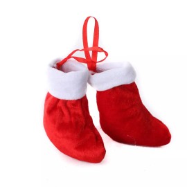 Unbranded Bulk Buy of 24 Soft Plush Small 5" Red Christmas Stockings