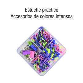 ACCO Set de Clips y Accesorios de Colores, colores Uva. P4594