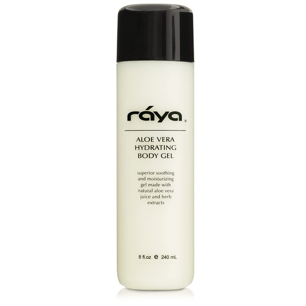 Raya Aloe Vera Hydrating Body Gel 8 oz (S-111) | Smoothing and Moisturizing Gel for the Face and Body | Made with 100% Natural Aloe Vera Juice | Great Before and After Sun Exposure