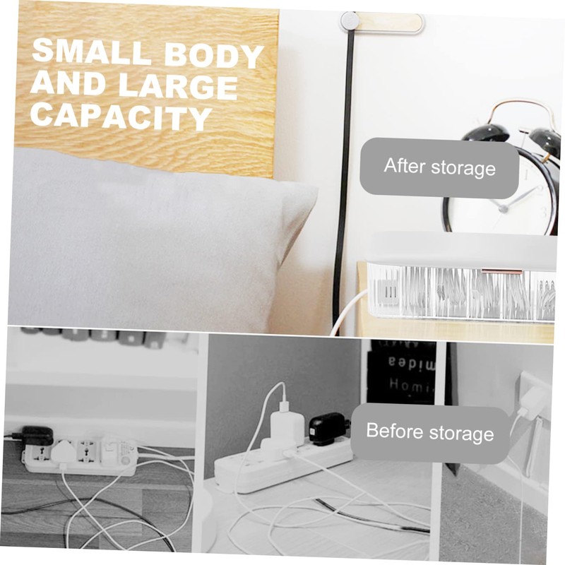 Gadpiparty Cable Management Box Durable Cord Storage Case for Home