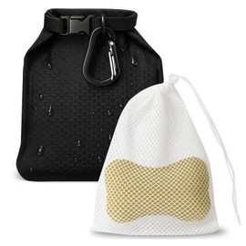 YONEEKSS Travel Soap Bag, Waterproof Leakproof Soap Bar Case with Soap Bubble Mesh Bag, Quick Drying Soap Container, Holder Soap Box for Soap Bars Shampoo Bars for Travel, Camping, Outdoor（Without Soa