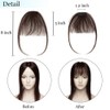 Clip in Bangs Real Hair Air Bangs Hair Piece 100%