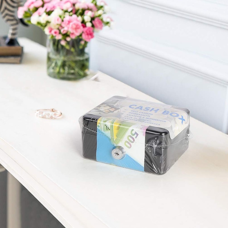 Jssmst X-Small Cash Box with Lock - Money Saving Box