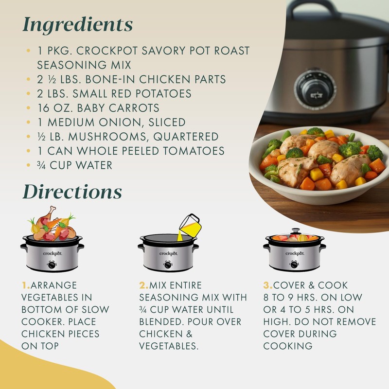 Crock-Pot Savory Herb Chicken Seasoning Mix, 1.5 Ounce (Pack of