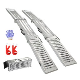 BEJONI 76.4" L Steel Loading Ramps, 960LBS Capacity Loading Ramps for Pickup Trucks, Tri-fold Truck Bed Ramp, Truck Ramps for Motorcycle, ATV, UTV,Golf Carts, Pack of 2