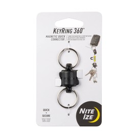 NITEIZE Key Ring 360° Magnetic Quick Connector Black W24 x H67 x D15 mm, Black