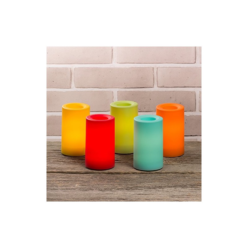 Sterno Home CGT20305SC Indoor/Outdoor Plastic Pillar Candle with 5-Hour Timer,