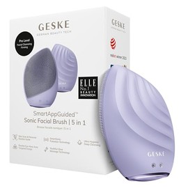 GESKE  Cepillo facial SmartAppGuided 5 en 1  Cepillo de limpieza facial elctrico  Cepillo de silicona suave  Limpieza facial profesional  Dispositivo 