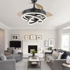 Dawn Whisper Retractable Ceiling Fan with Lights, Black Ceiling Fans