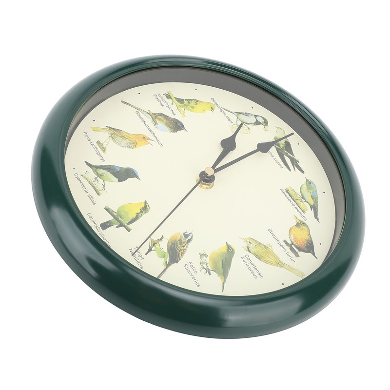 10 Inch Wall Clock Multipurpose Cuckoo Round Silent Punctual Bird