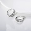 SILBERTALE 925 Sterling Silver Fidget Ring Anxiety Rings for Women