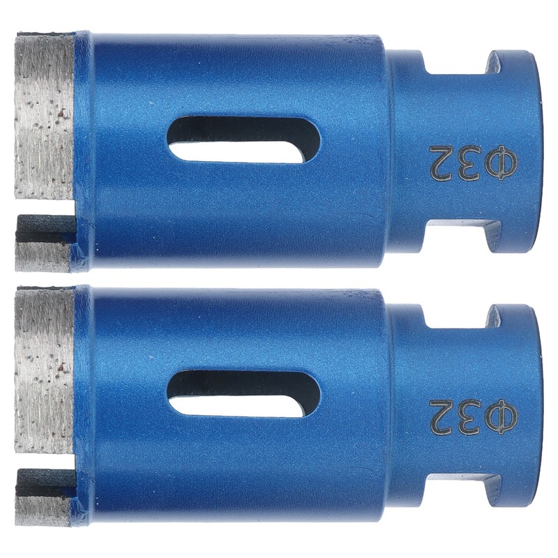 2pcs Marble Hole Openers 32mm Sharpened Sturdy Blue Drilling Hole
