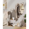 T-shaped Coat Rack Freestanding, Modern Clothes Rack with Rock Slab