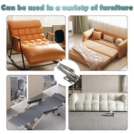 Pack of 2 Folding Hinges, 80 Degree Lifting Hinges, Foldable Spring Hinges, Lid Support for Furniture, Folding Hinge with Locking, Cabinet Hinge Folding Table Hinge Support Bracket