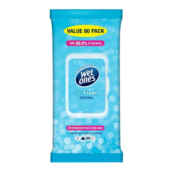 Wet Ones Hands & Body Wipes Be Fresh Wipes X 80