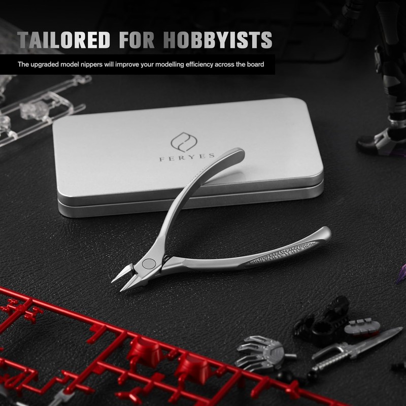 FERYES Stainless Steel Model Nippers - Ultra-Precision Model Tools Gundam
