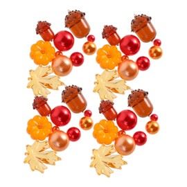 GRIRIW Fall Centerpieces Mini Plastic Pumpkin Maple Leaf Hazelnut Vase Fillers Thanksgiving Decor