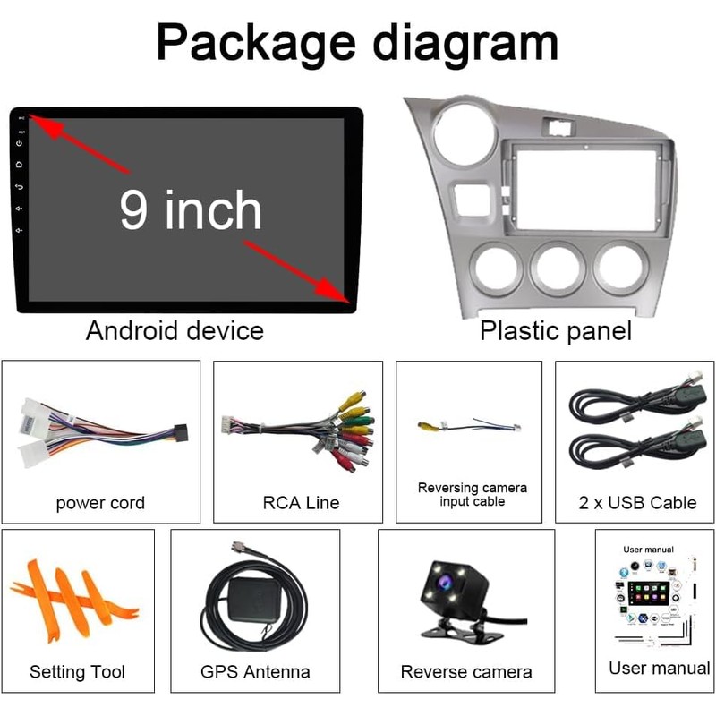 for Toyota Matrix Radio 2009-2014 Android 13 Car Stereo 9"