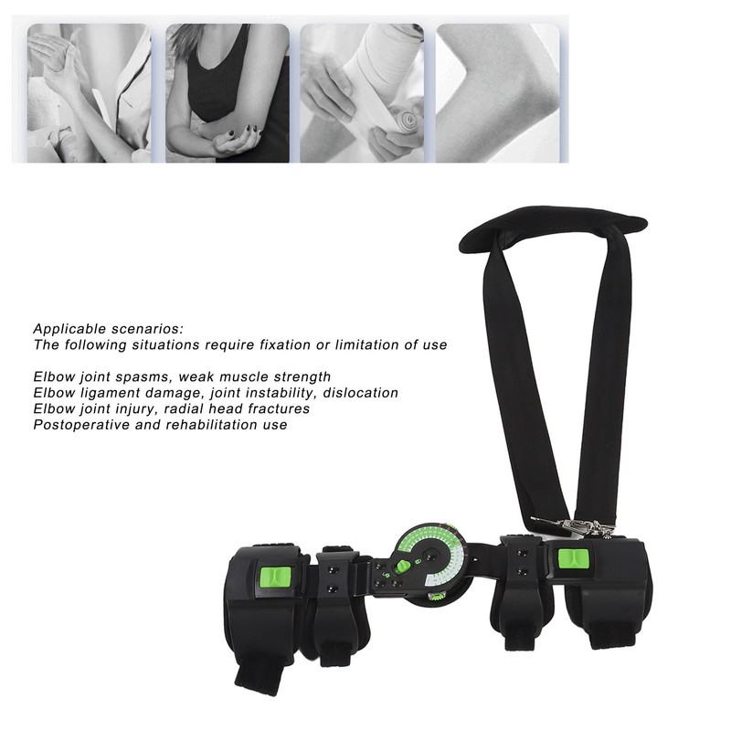 Adjustable Hinged Elbow Brace with Strap Sling Rehabilitation Support Corrective