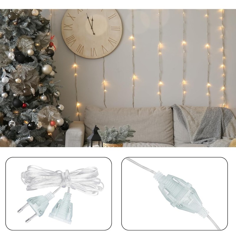 KYRYD 2-Pack 5m PVC Extension Cords for LED Outdoor Lighting