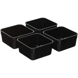 Tatsumiya 590524 19.5 Double Box Divider Small Bowls, Set of 4, Black