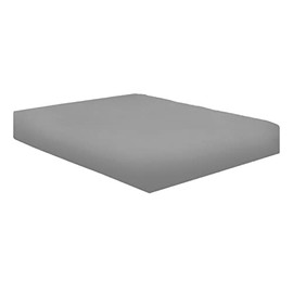NIYS Luxury Bedding 100% Egyptian Cotton 40CM/16 Extra Deep Fitted Sheets (Silver, Double)