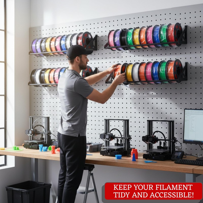 EROTASH 2 Pack 3D Printer Filament Storage Rack, Filament Rack