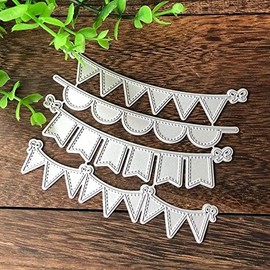 4Pcs Triangle Circle Banners Cutting Dies,DIY Scrapbooking Artist Metal Cutting Dies Stencils for DIY Scrapbooking Album Paper Card Decorative Craft Die Cuts Scrapbooking Card Making Accessories