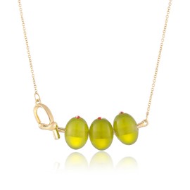 Firopia Olive Pendant Necklace for Women | Olive Martini Necklace for Women | Olive Green Necklace | Martini Jewelry Gift