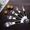 DILISS Magnetic Measuring Spoons Set, Dual Sided, Stainless Steel, Fits