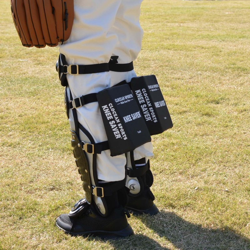 Soft Cushioned Catcher Knee Support, Multi Sided Design Catcher Knee