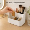 Desktop Makeup Organizer for Vanity and Desk - Plastic Storage