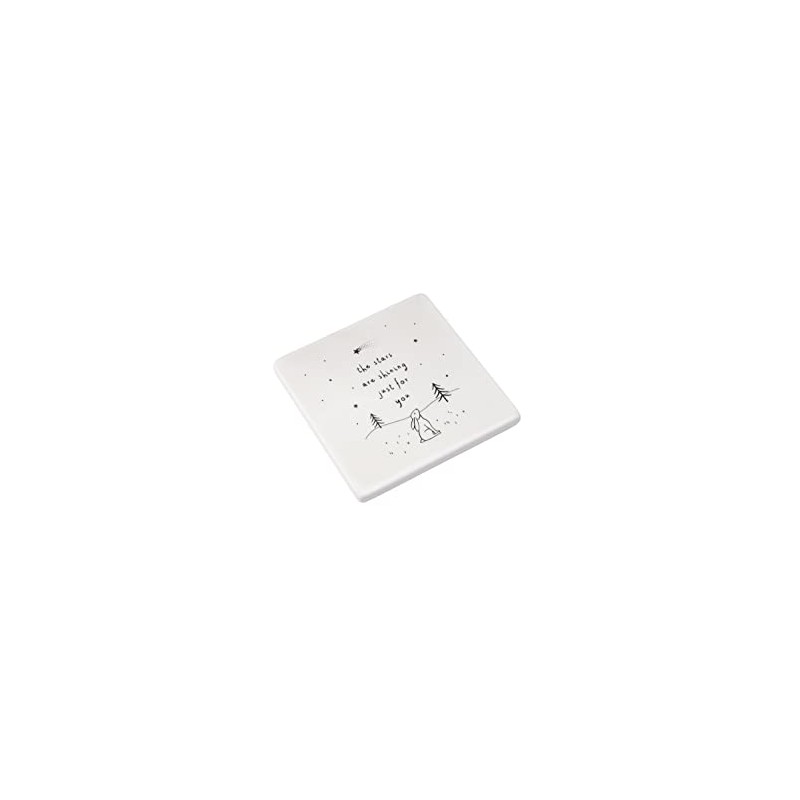 CGB Giftware | Ceramic Slogan White Coasters | ‘The Stars