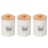 MOUMOUTEN Coffee Storage Containers, 3 Pieces Tea Containers Bamboo Lid