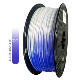 Temperature Color Changing Filament Violet Blue to White PLA Filament 1.75 mm 1KG 3D Printer Filament Color Changing with Temperature 2.2LBS Color Change PLA CC3D