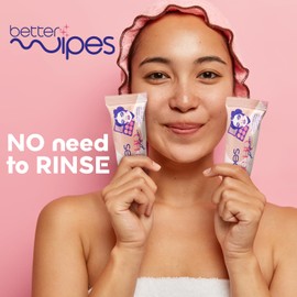 Better Wipes Makeup Remover Wipes - Extra Thick, Hypoallergenic, Alcohol-Free Face Wipes | Gently Removes Waterproof Makeup, Dirt, & Oil | Individually Wrapped for Travel & Daily Use | 25 Count