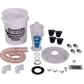 Oneida Air Systems Dust Collector & Cyclone Separator Kit w/ Clear Bucket, DD Deluxe 5-Gal - Portable Cyclone Machine for Wet and Dry Shop Vacuums